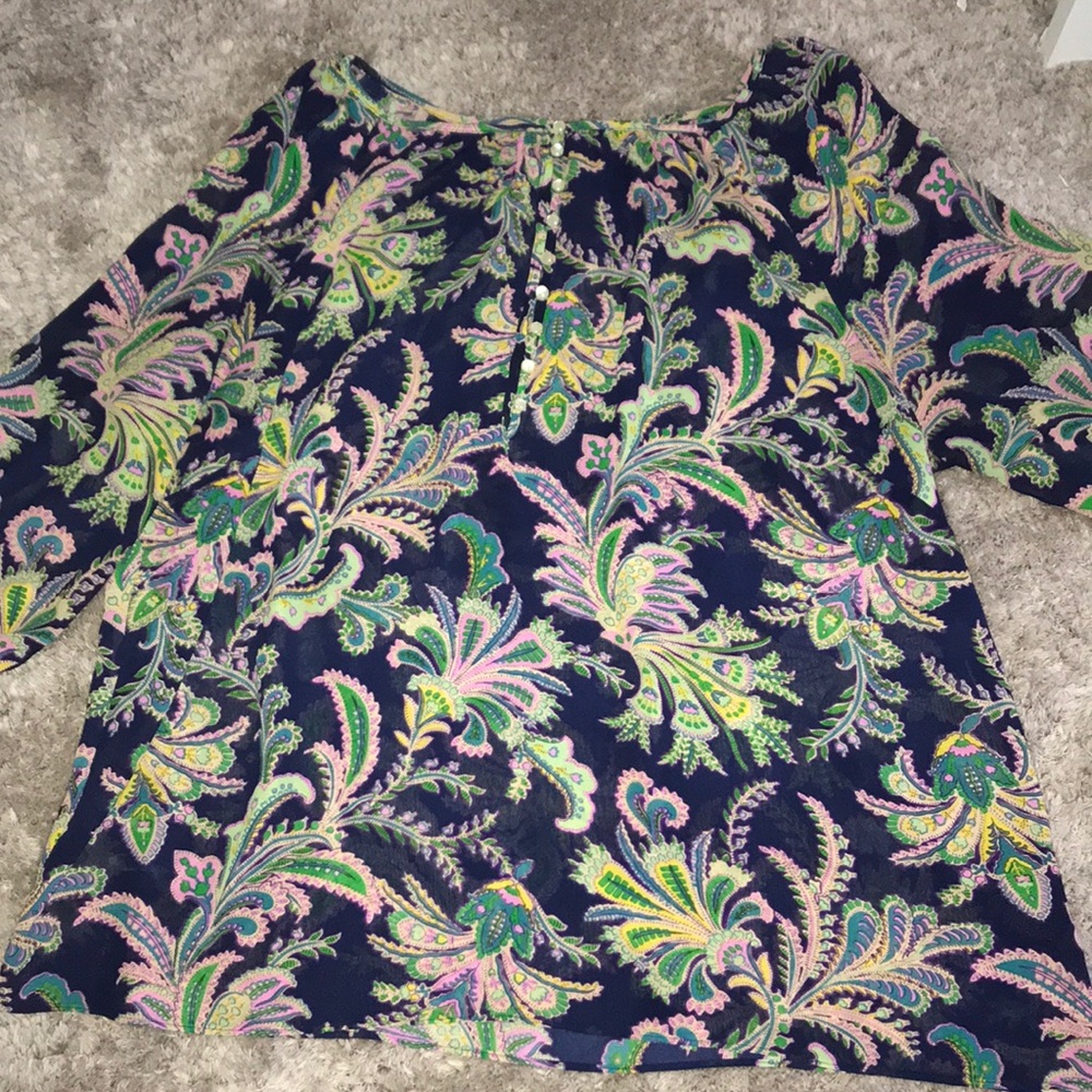A floral women’s blouse